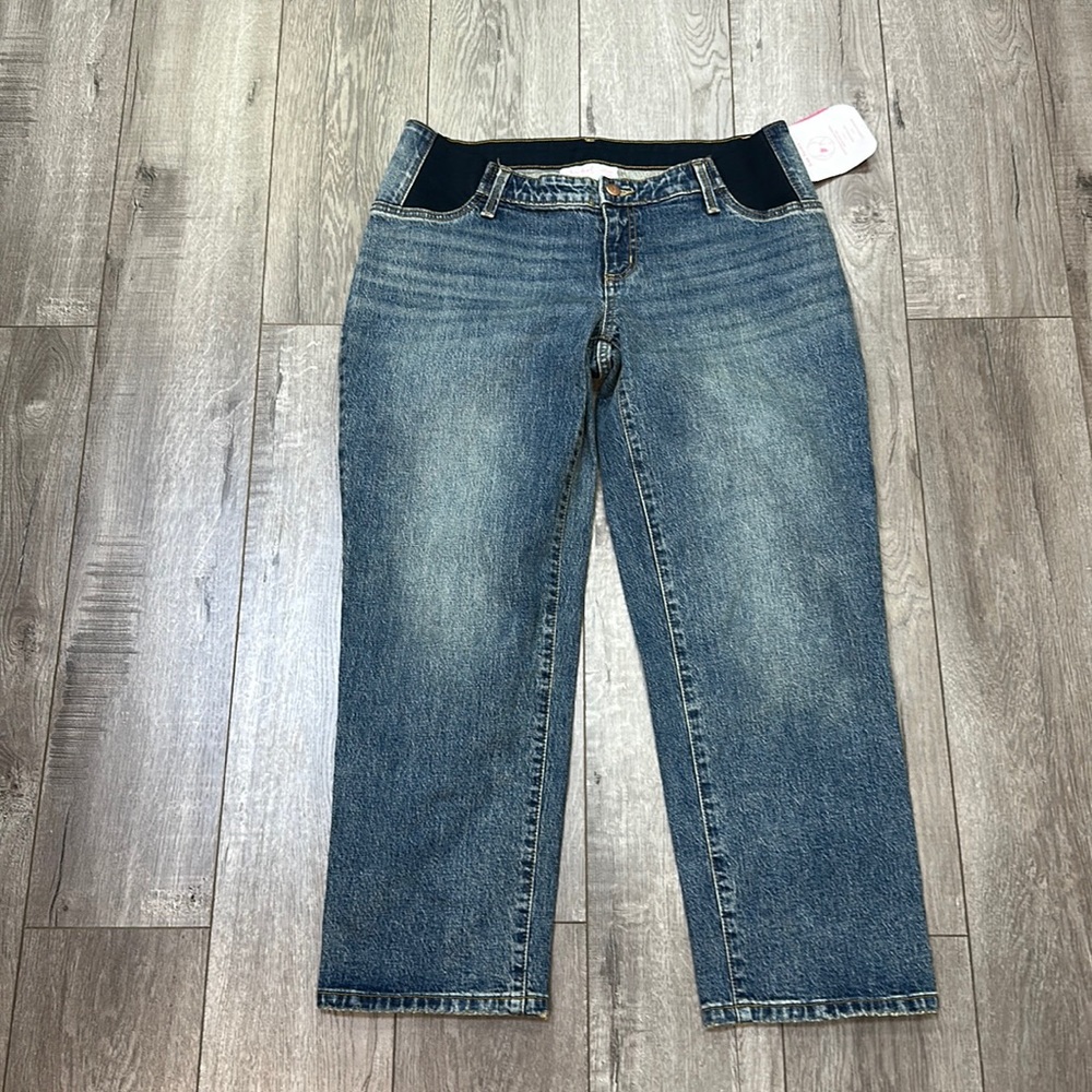 Isabel Maternity vintage straight jeans size 6 jeans with side panels 9 months